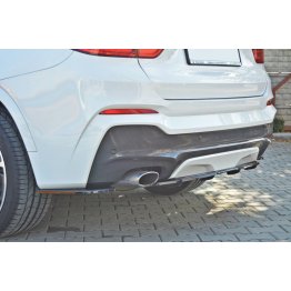 Накладка сплиттер центральная на задний бампер вариант 2 на BMW X4 F26 M-Paket